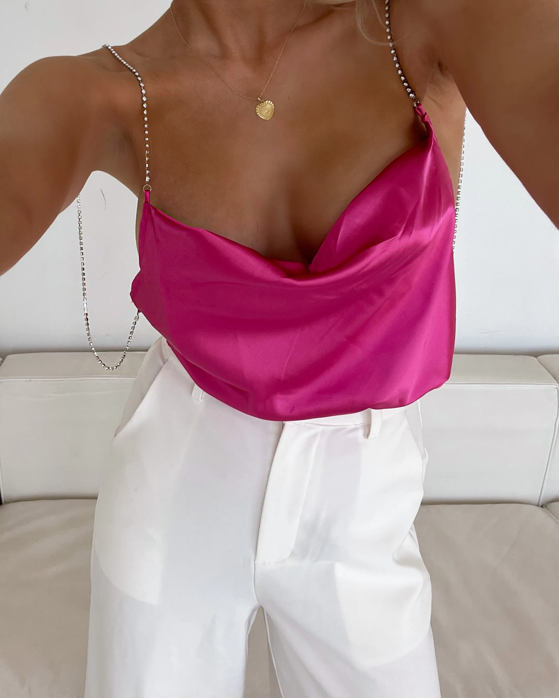 RHINESTONE STRAP CAMI
