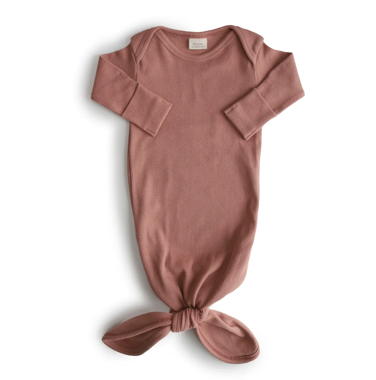Ribbed Knotted Baby Gown