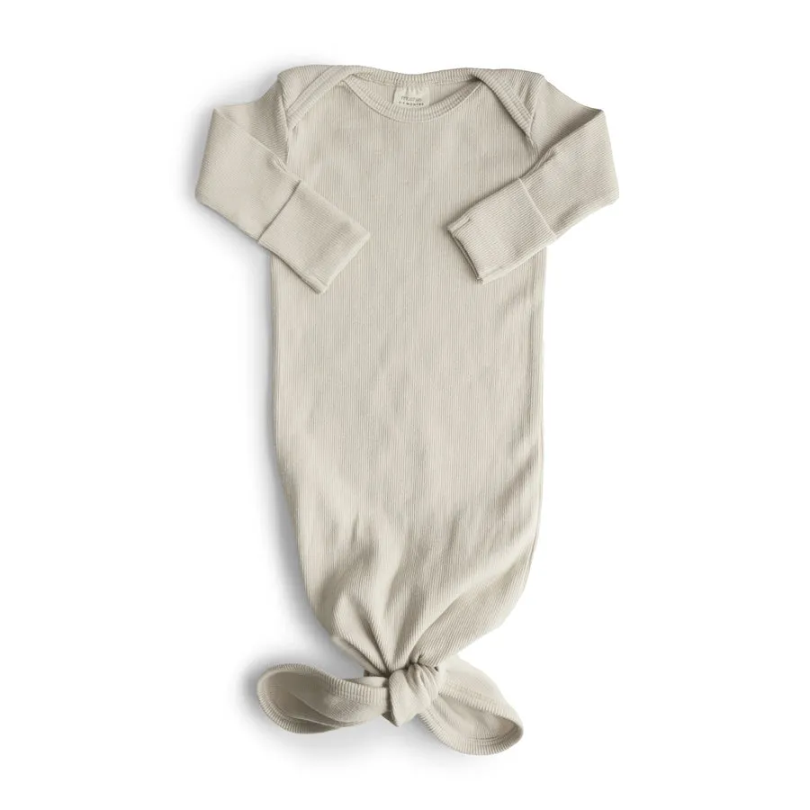 Ribbed Knotted Baby Gown