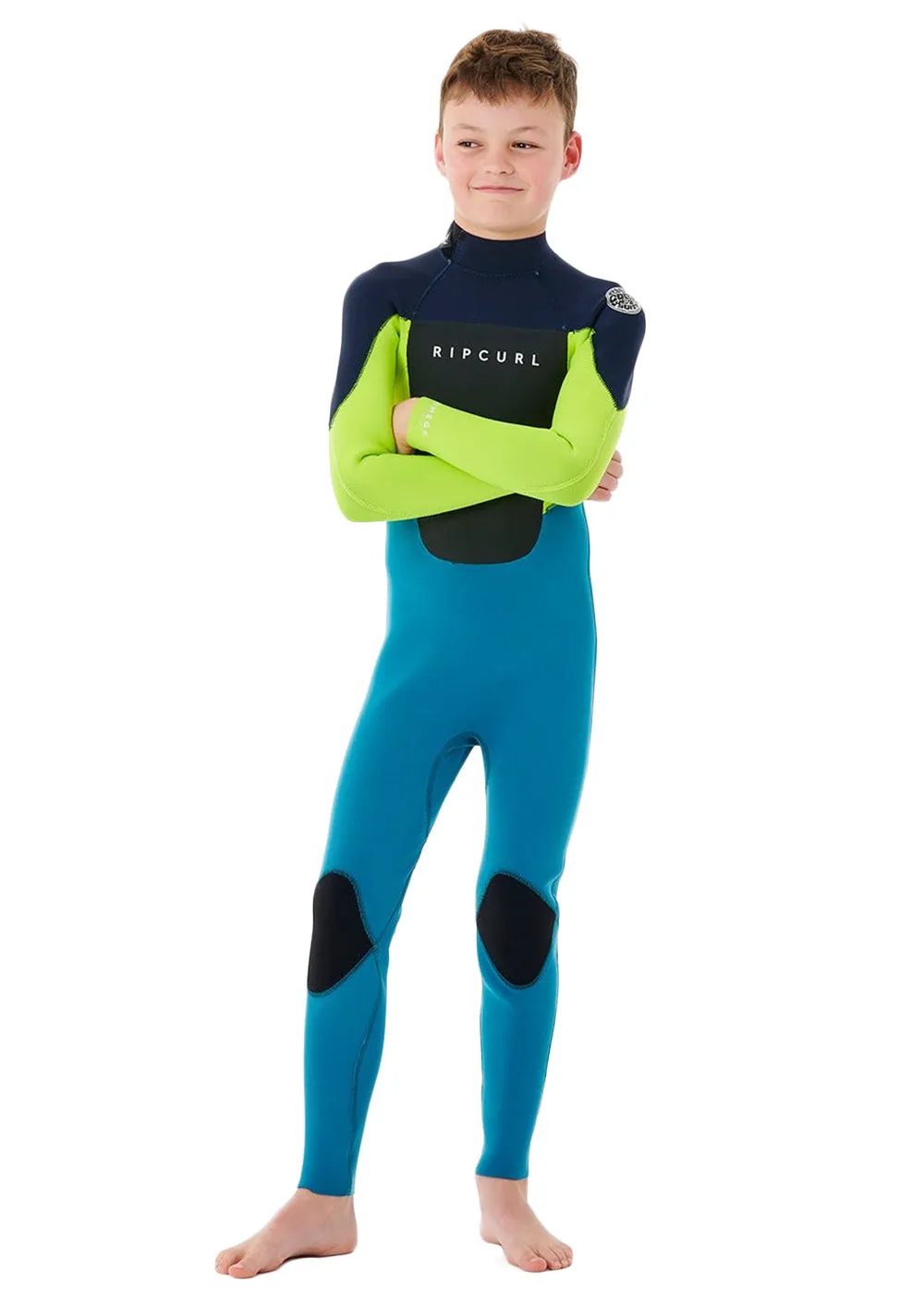 Rip Curl Boys Omega 3/2mm E-Stitch Back Zip Steamer Wetsuit