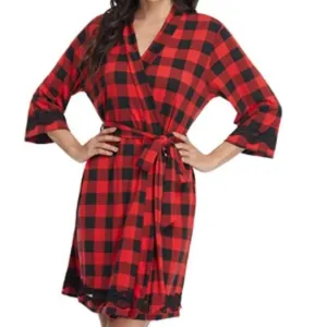 Robes for Women Lace Kimono Robes Short Bathrobe with 3/4 Sleeve
