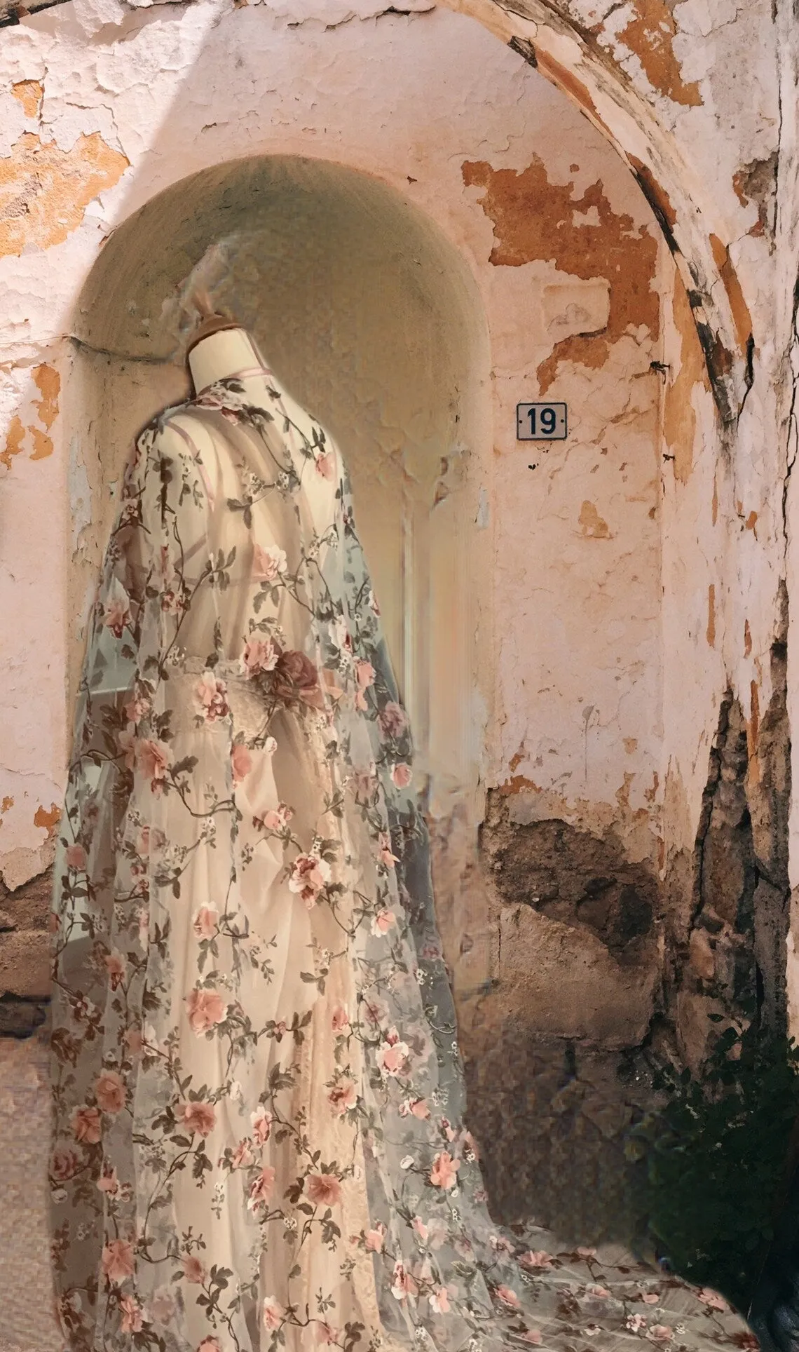 Romantic floral cape