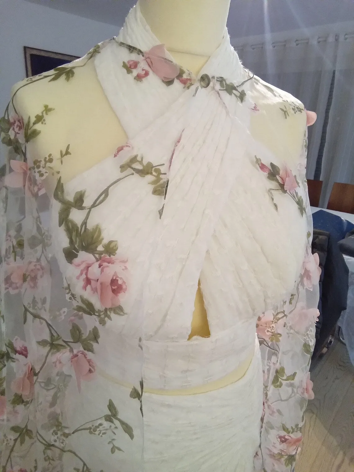Romantic floral cape