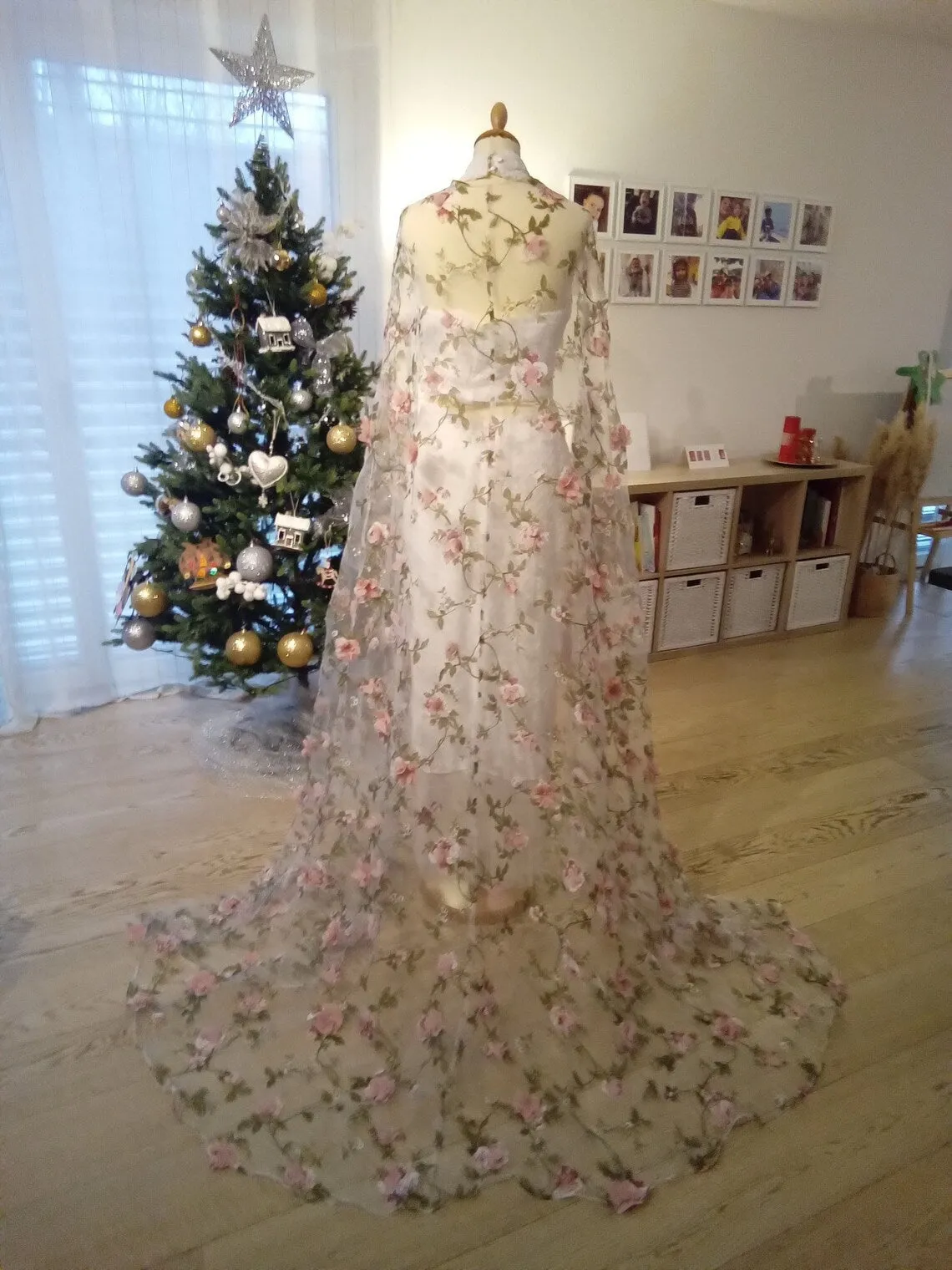 Romantic floral cape
