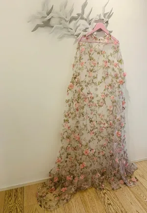 Romantic floral cape