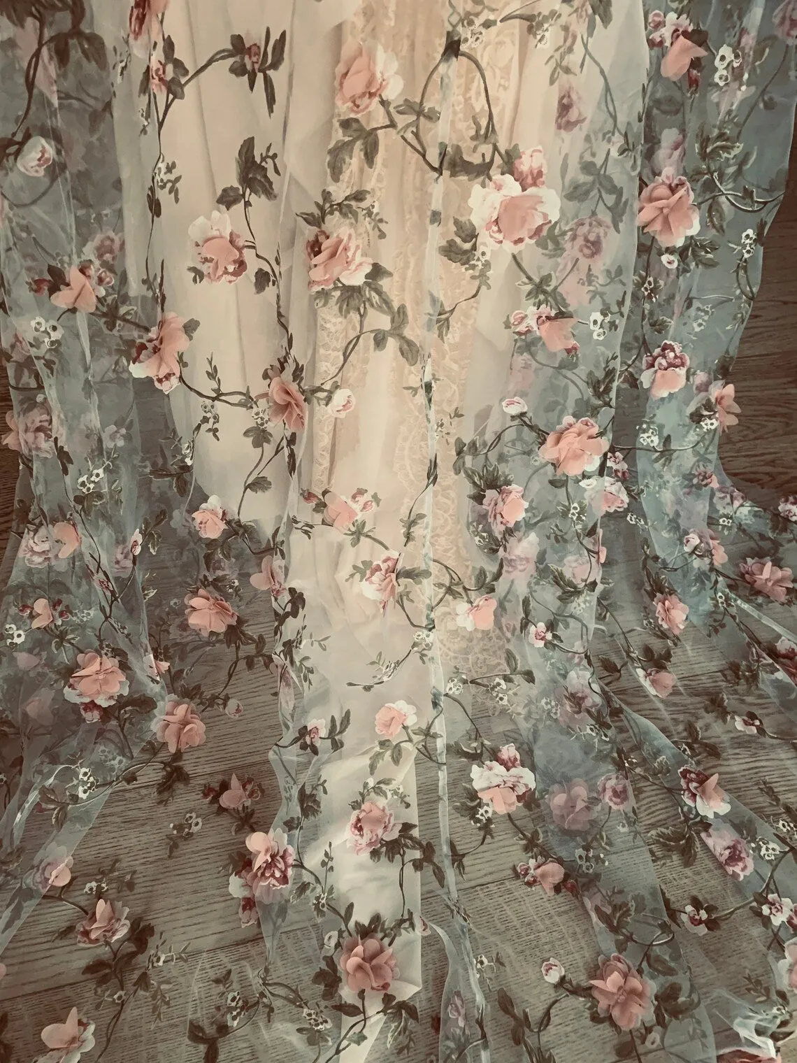 Romantic floral cape