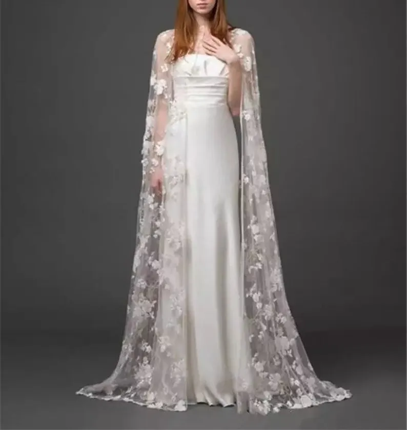 Romantic floral cape