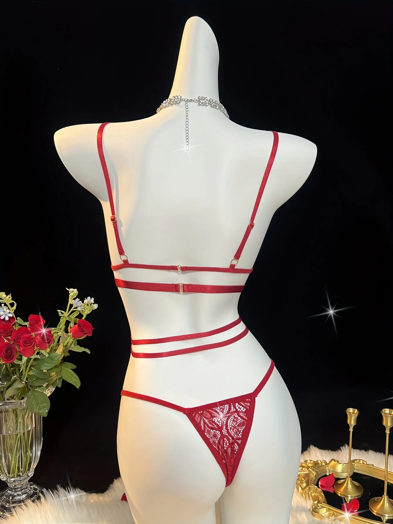 Romantic Floral Lace Lingerie Set