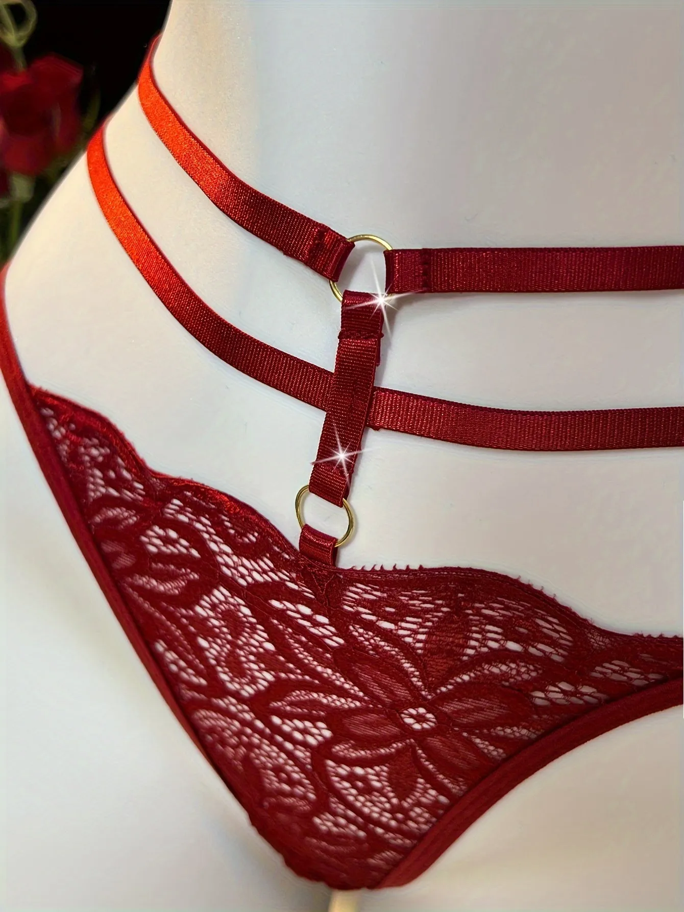 Romantic Floral Lace Lingerie Set