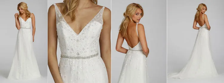 Romantic Illusion V-Neck Long Dress With Floral Embroidery - 702352