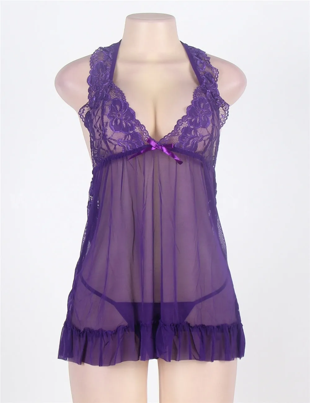 Romantic Red Open Back Flare Lingerie