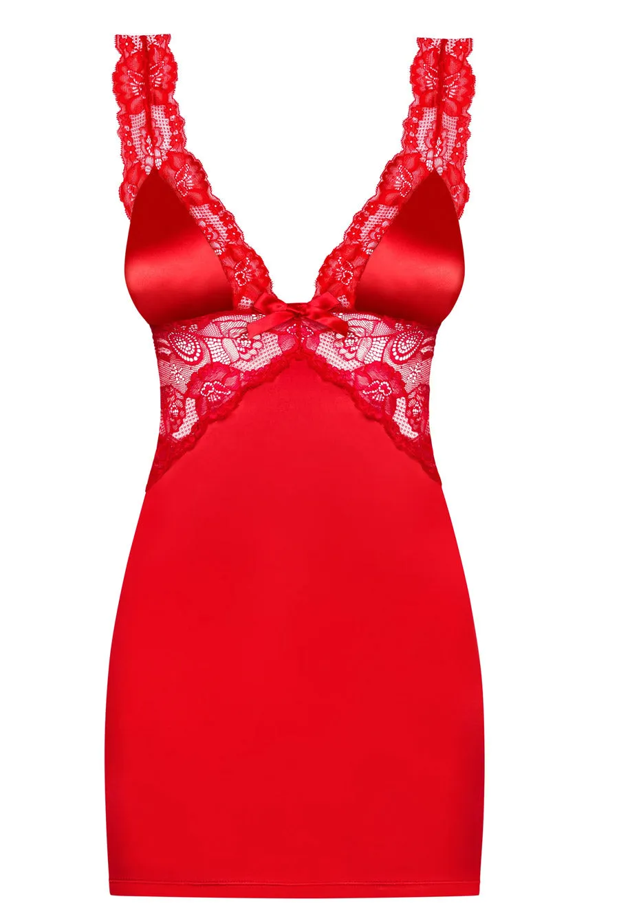 Romantic Red Satin Chemise