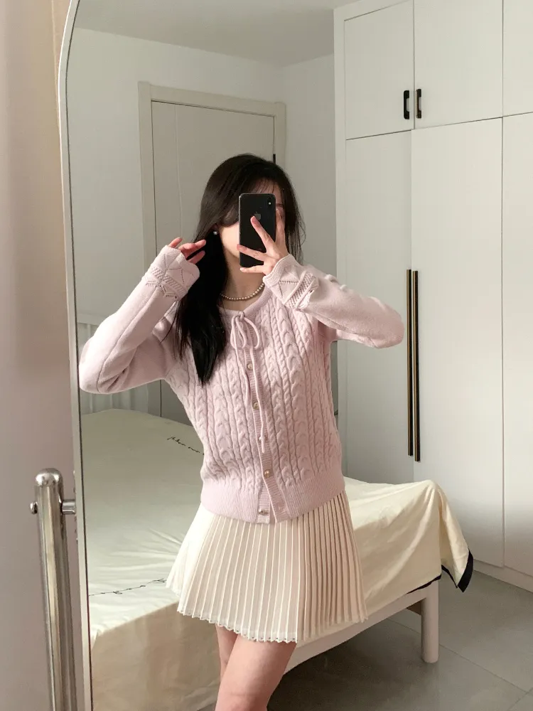 Romantic Ribbon Knit Cardigan