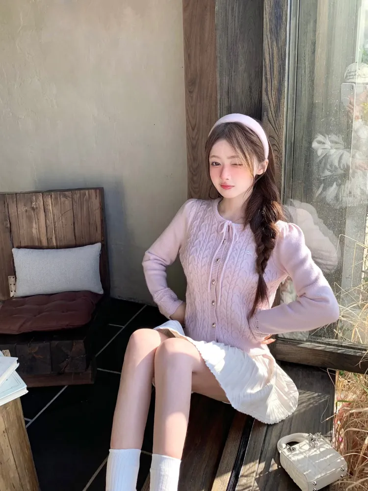 Romantic Ribbon Knit Cardigan