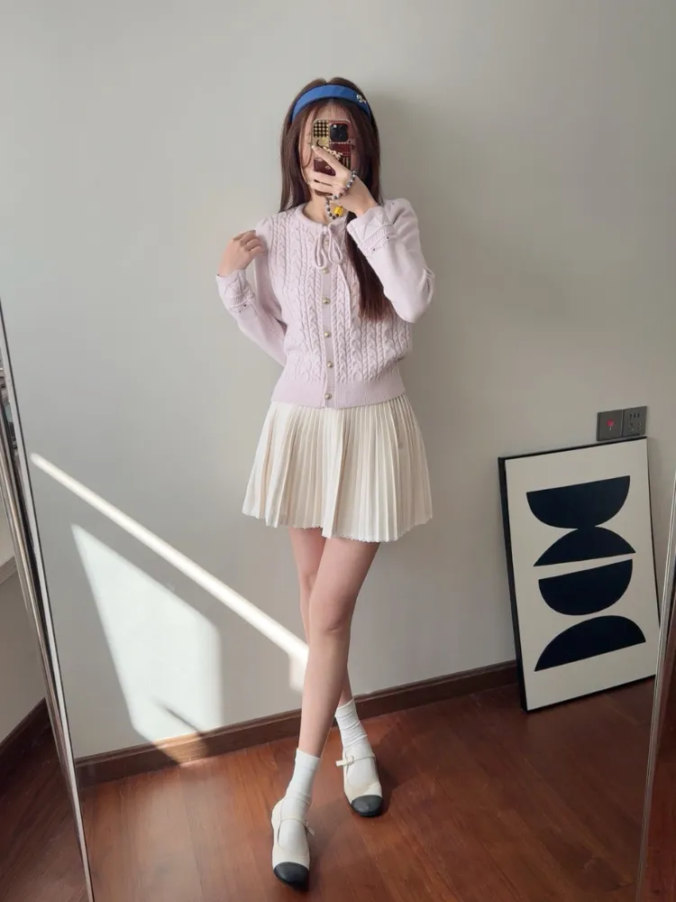 Romantic Ribbon Knit Cardigan