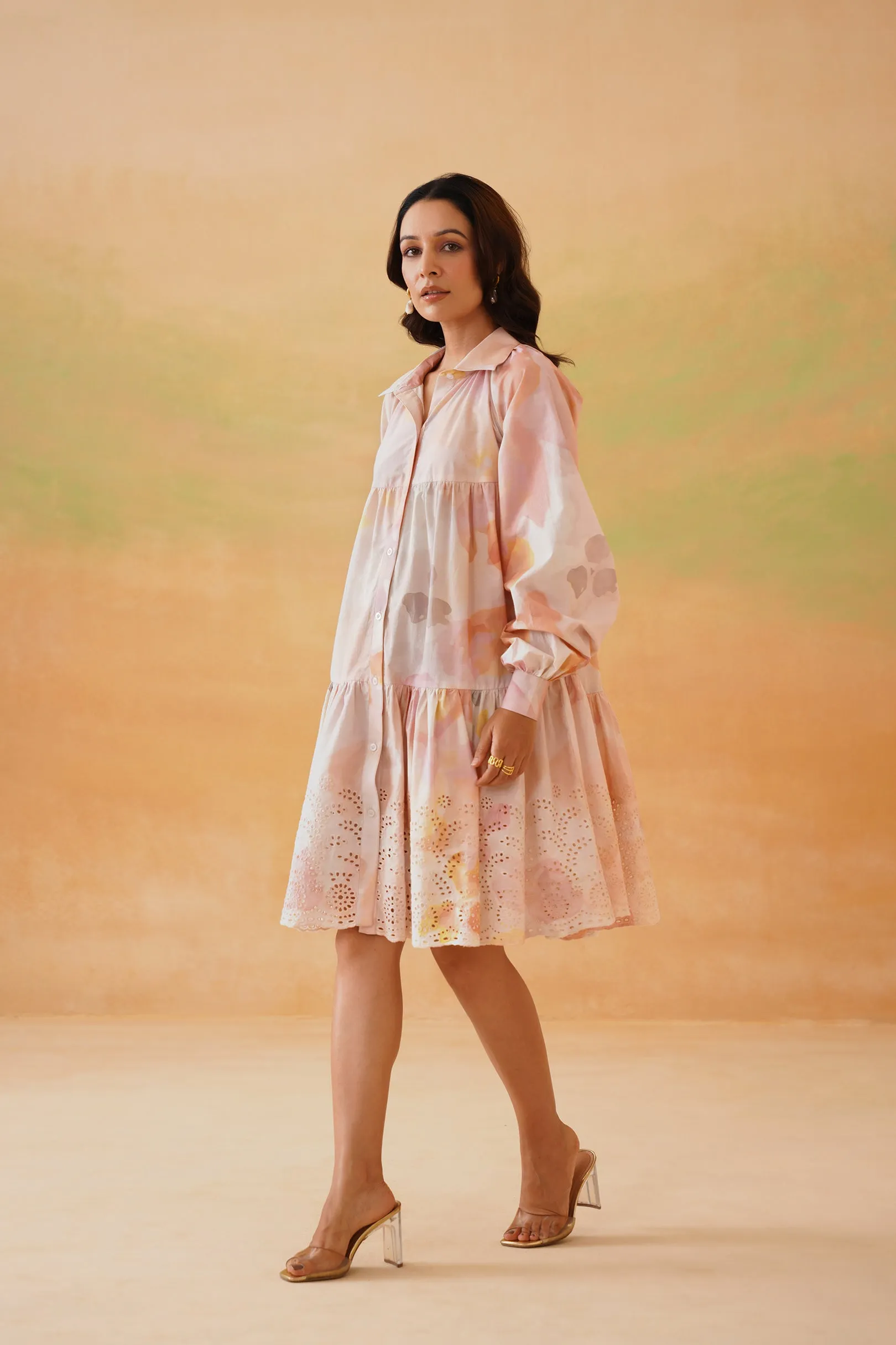 Romantic Ripples Shirt Dress