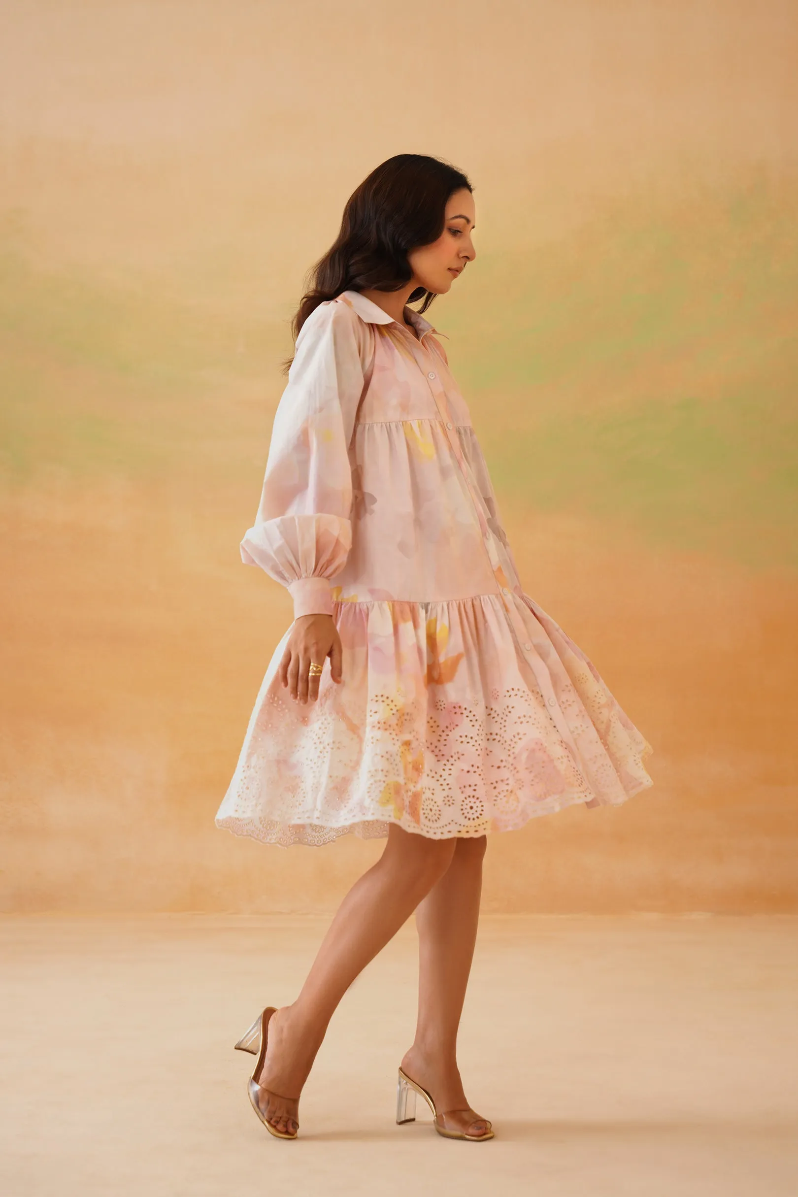 Romantic Ripples Shirt Dress