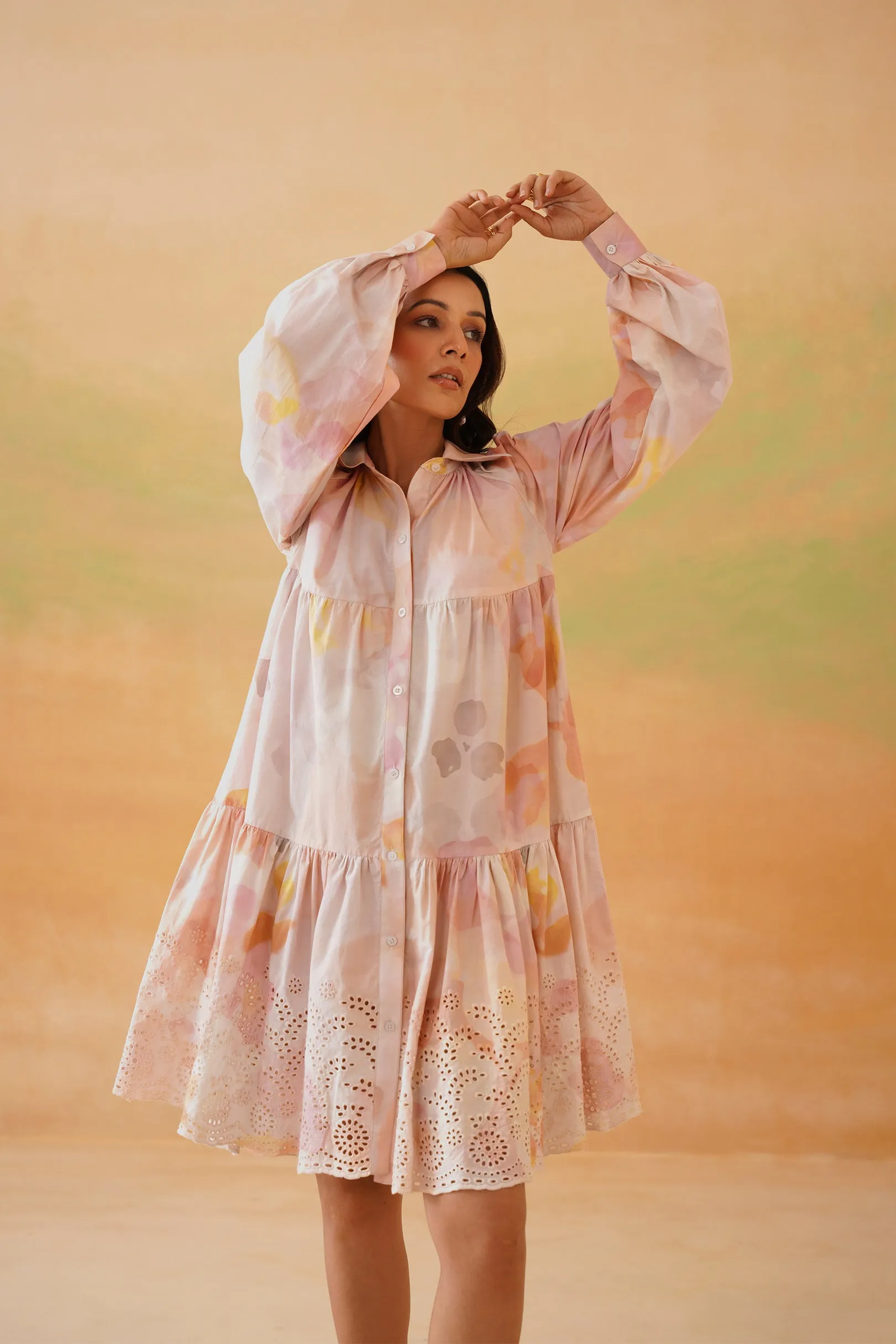 Romantic Ripples Shirt Dress