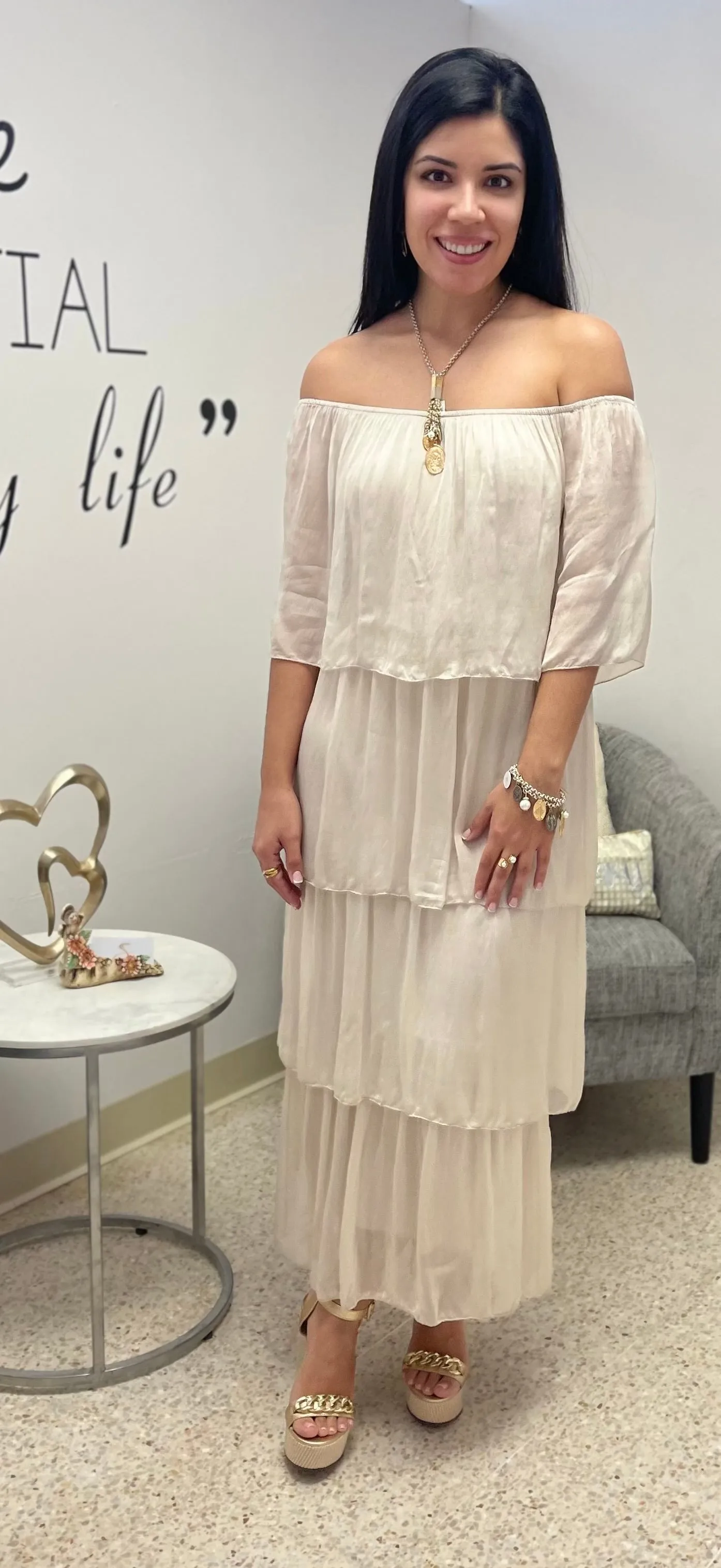 Romantic Ruffles Silk dress