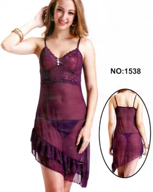 Romantic Short Nighty For Women - 1538