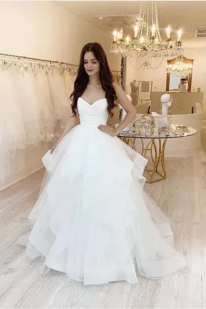 Romantic Tulle Bride Dress with Sweetheart Corset