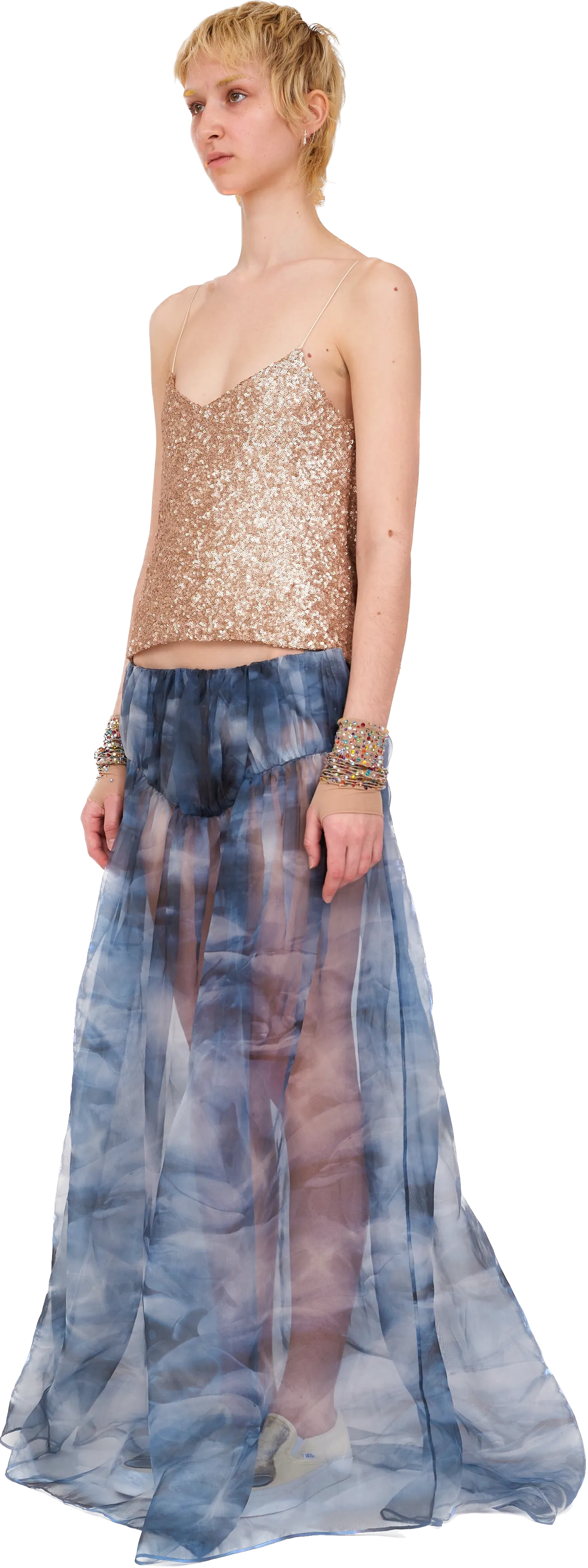 ROSE GOLD SEQUIN MEOW TOP