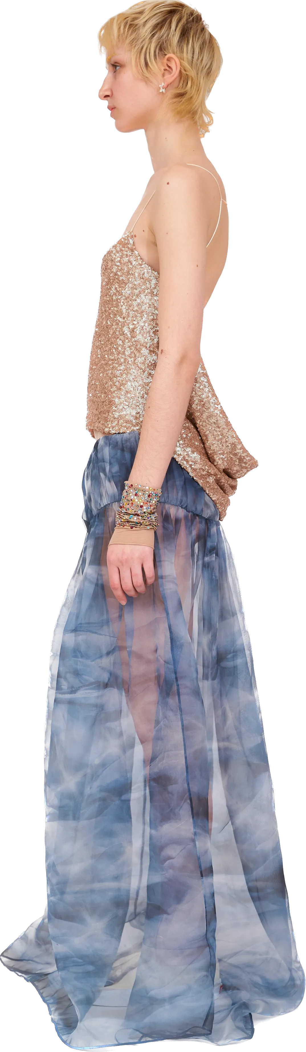 ROSE GOLD SEQUIN MEOW TOP