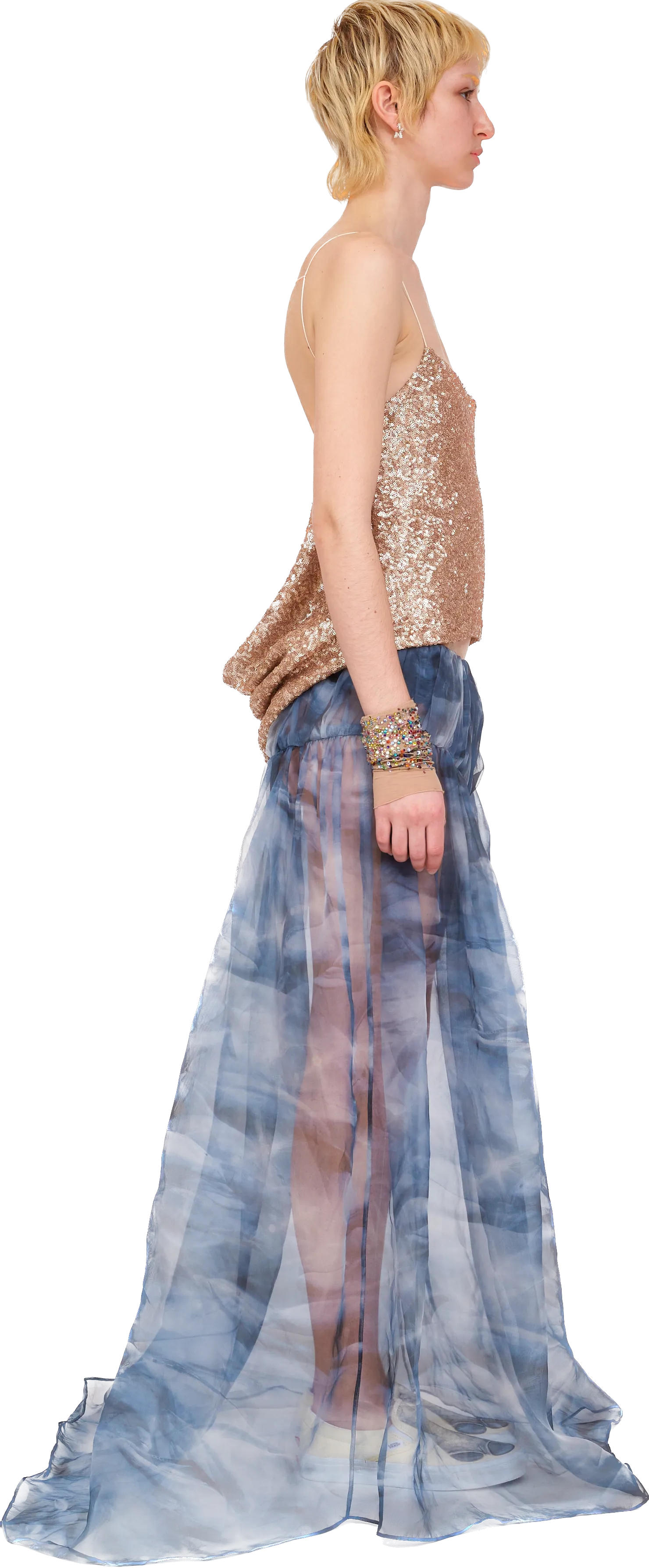 ROSE GOLD SEQUIN MEOW TOP