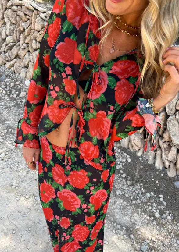 Rose Ruffle Blouse