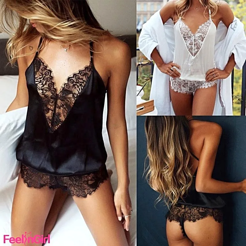 RoyalChoice™ Lace Sleepwear with Slender Straps