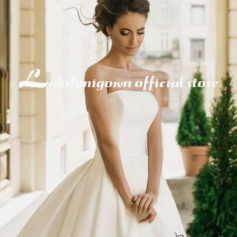 Roycebridal Romantic Lace Wedding Dresses V neck A Line High Slit
