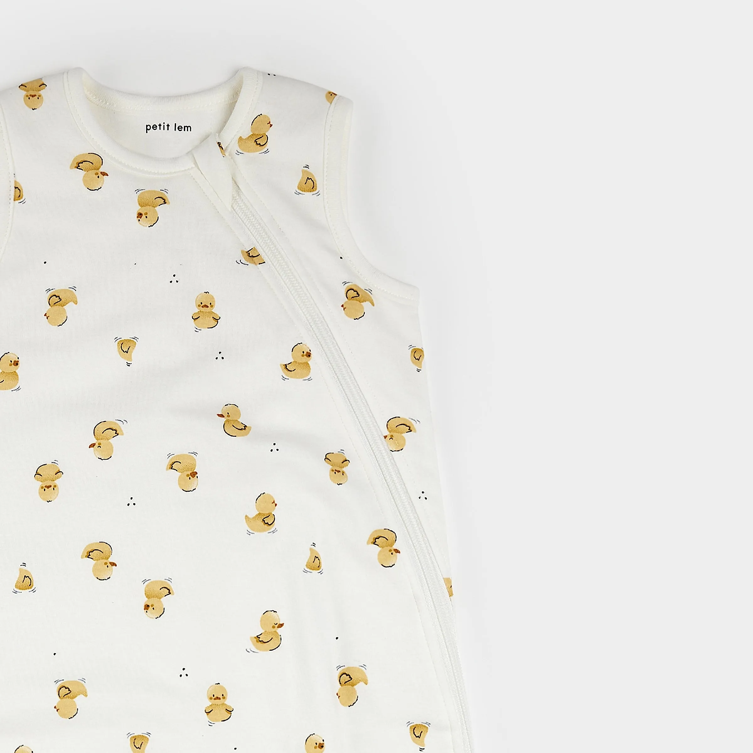 Rubber Duckie Print on Off-White Interlock Sleep Bag