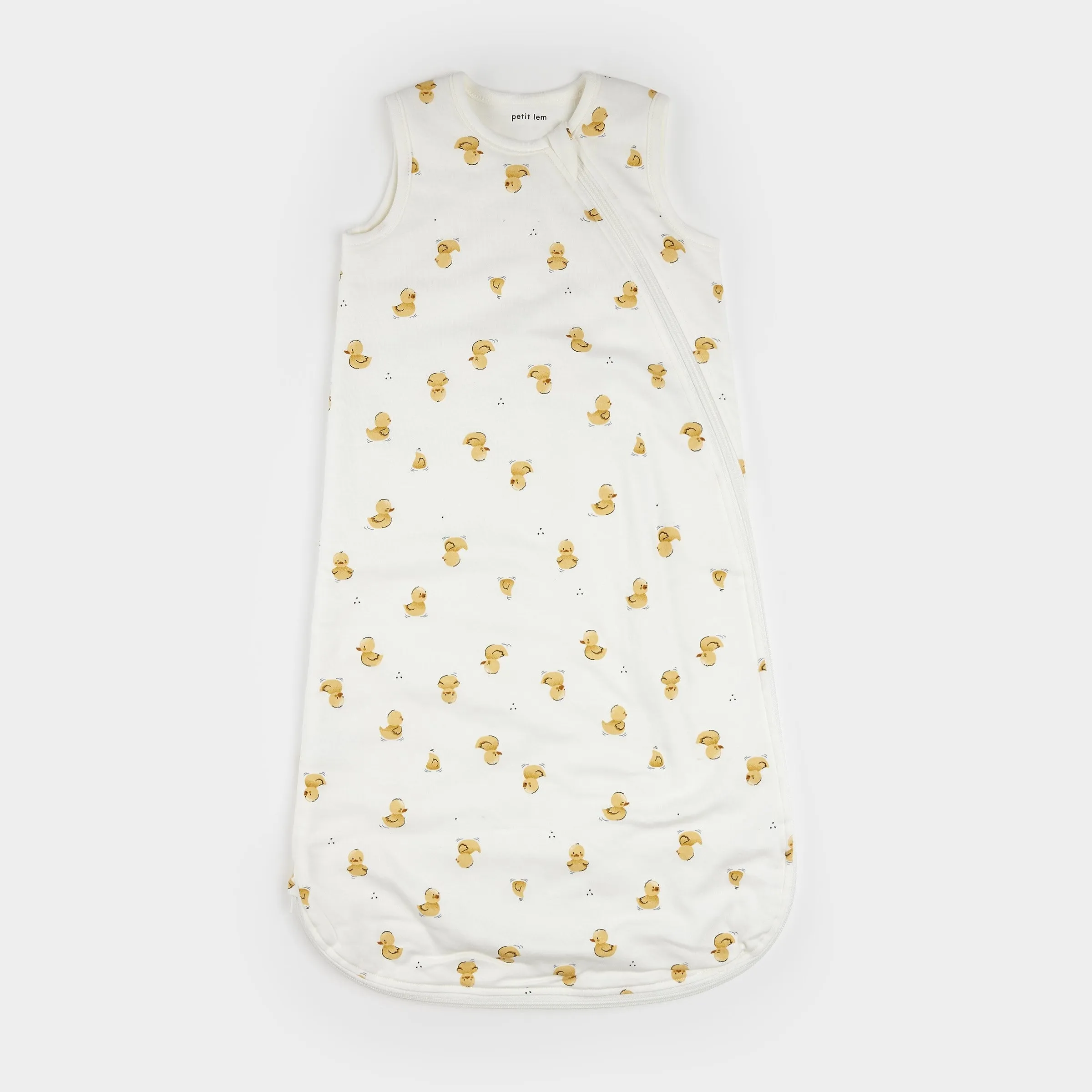 Rubber Duckie Print on Off-White Interlock Sleep Bag