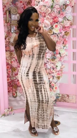 Sassy Classy Tie Dye Dress (Baby Pink)