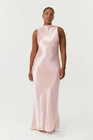 SATIN BIAS COWL BACK MAXI | FAIRY FLOSS