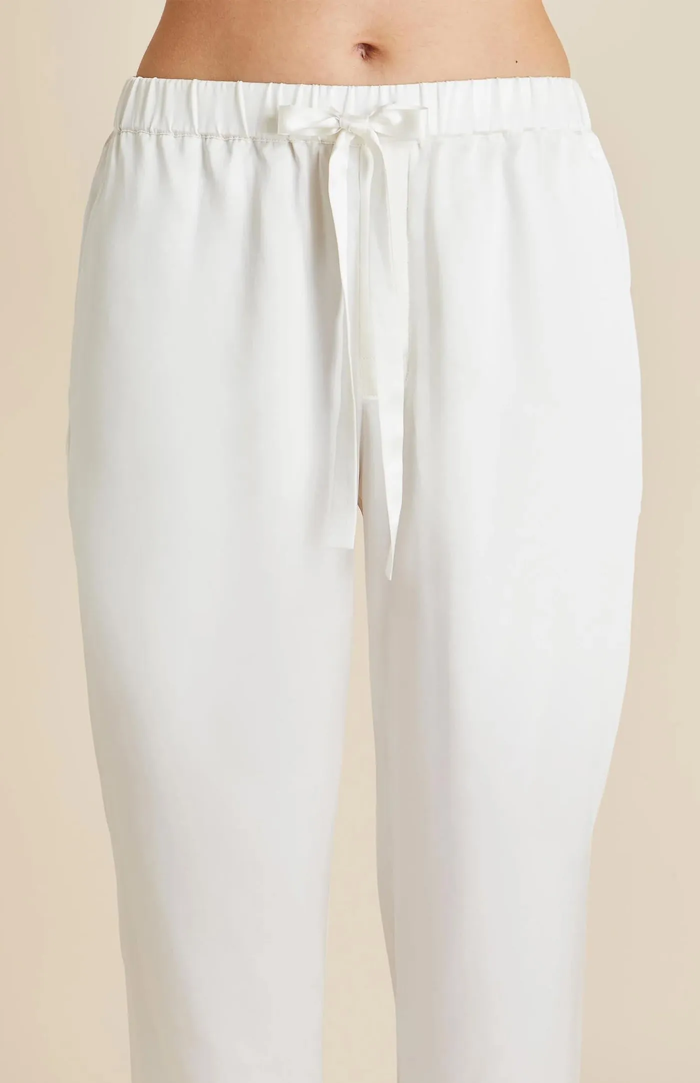 Satin Safedi | White Satin Loungewear Set