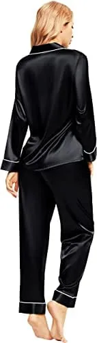 Satin Silk Long Sleeve Sleepwear Set