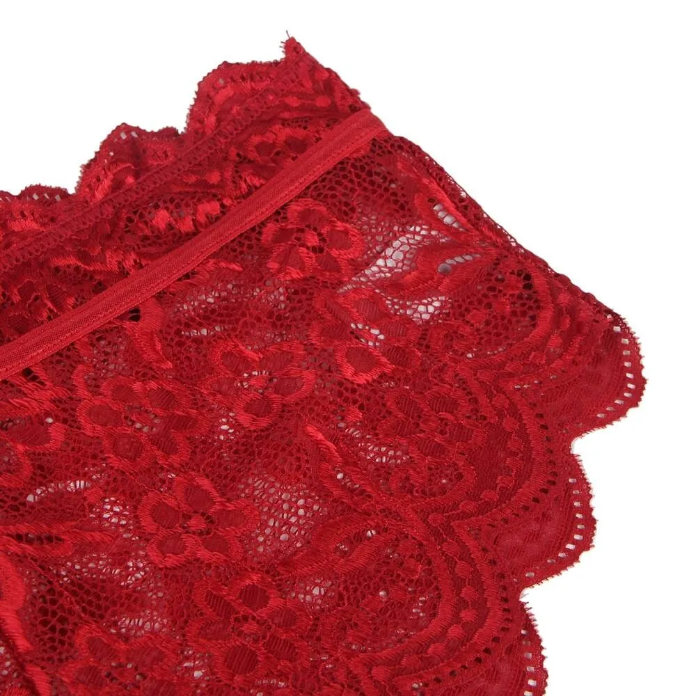 Scandals High Waist Lace Lingerie- Bra Panty Underwear Set