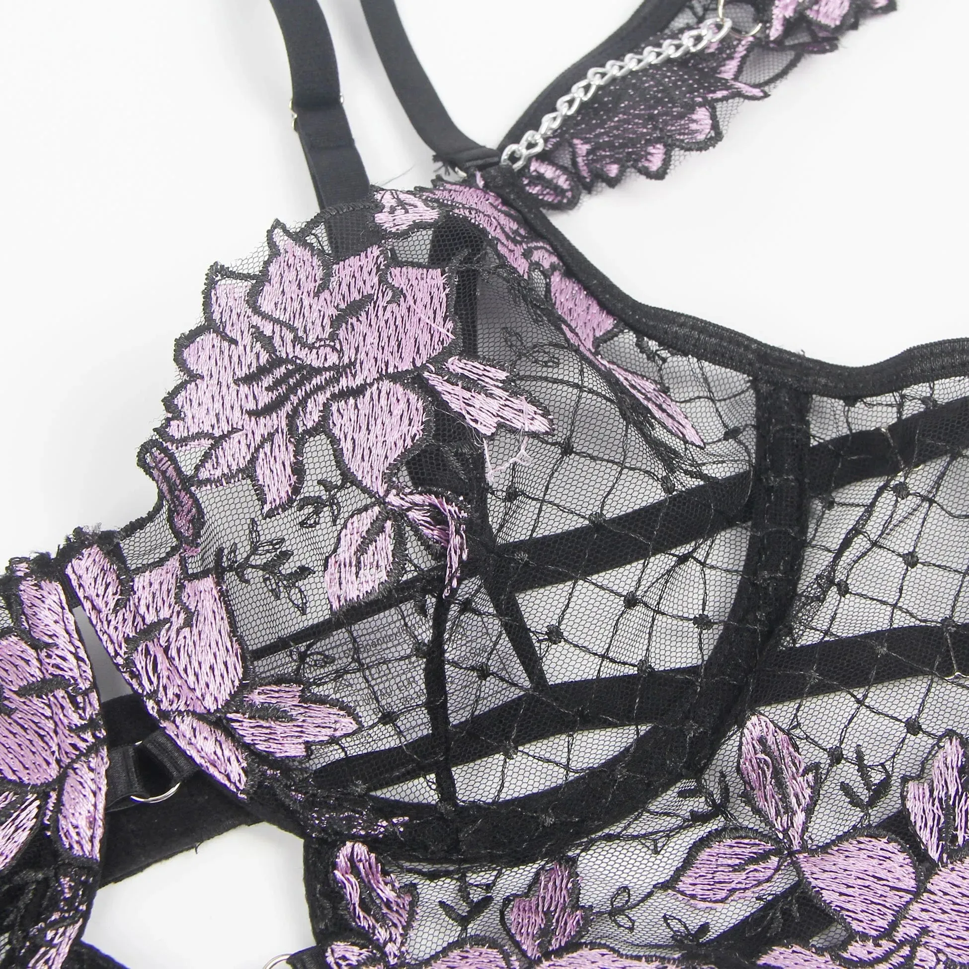 Scandals Romantic Purple Lace set
