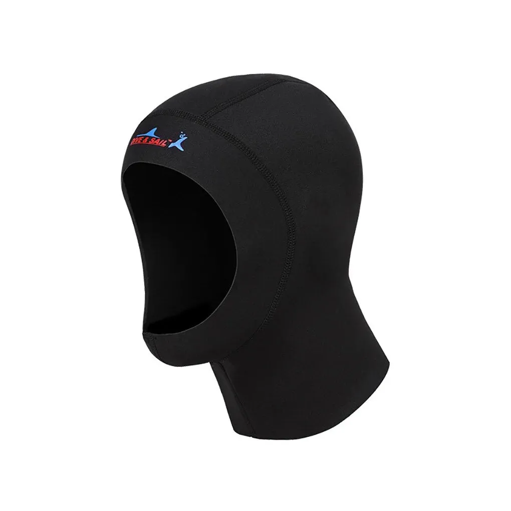 Scuba Black Neoprene Diving Hood with Headband