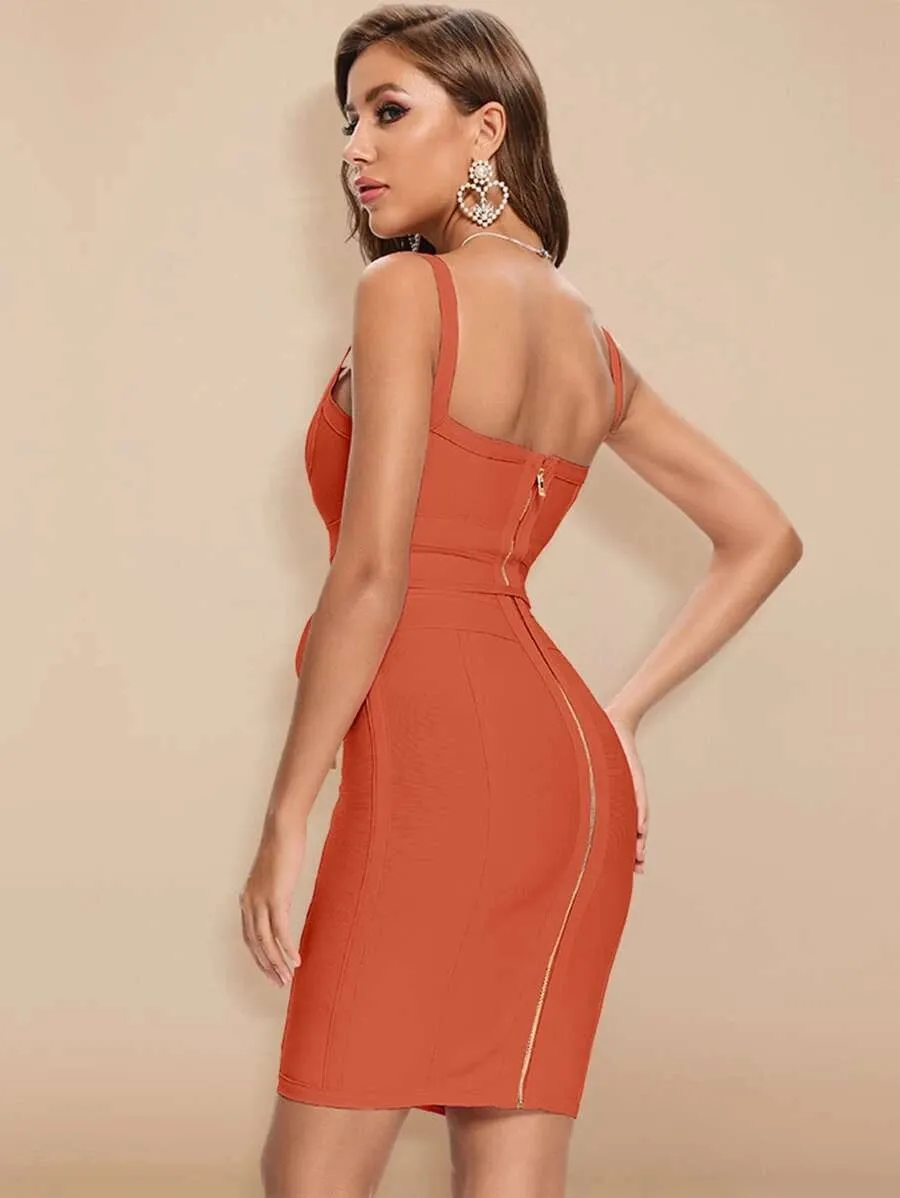 Sculpting Bandage Dress with Elegant Shaping and Sophisticated Cut