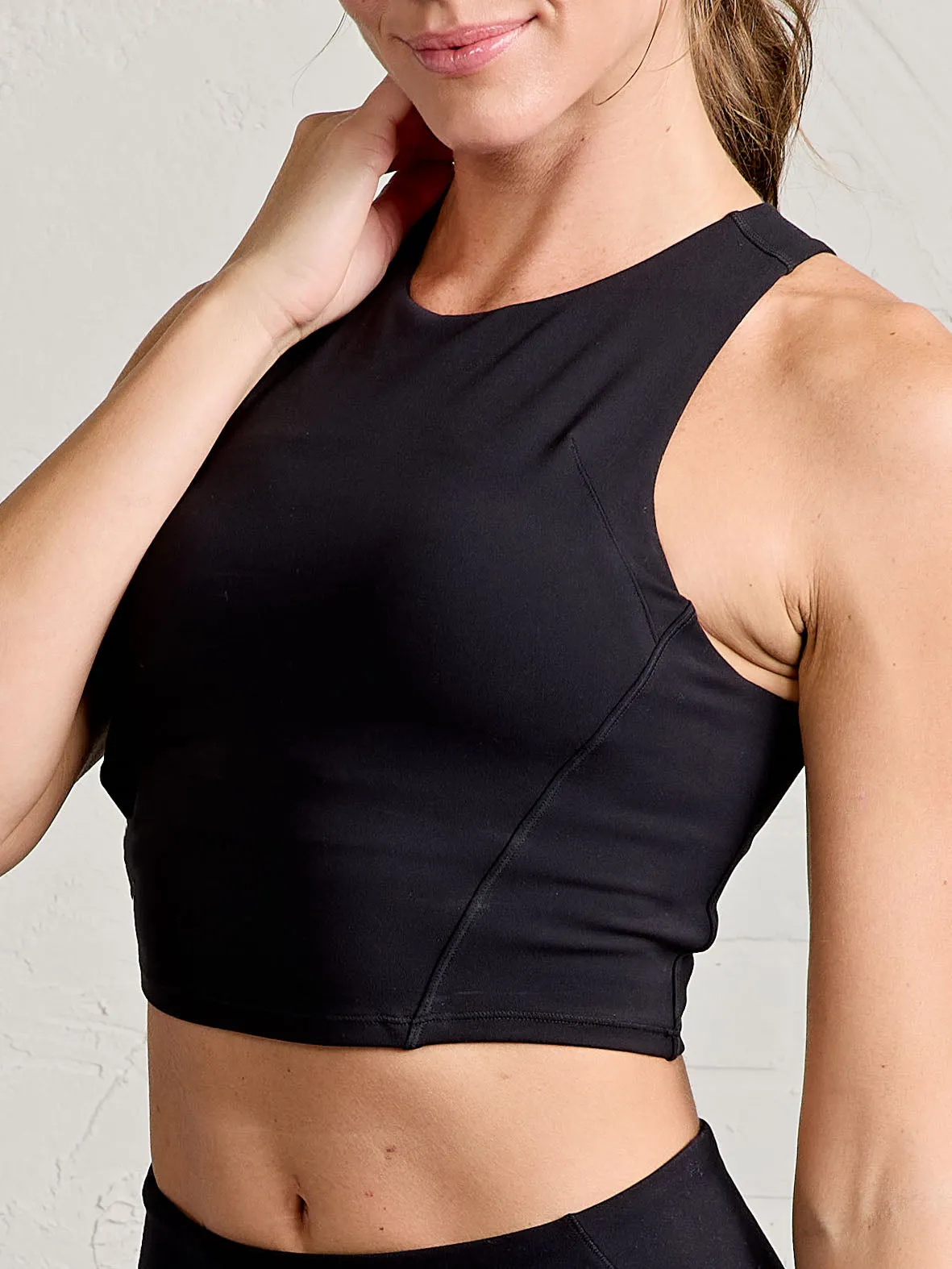 Sculptive Crop Tank with Built-in Bra