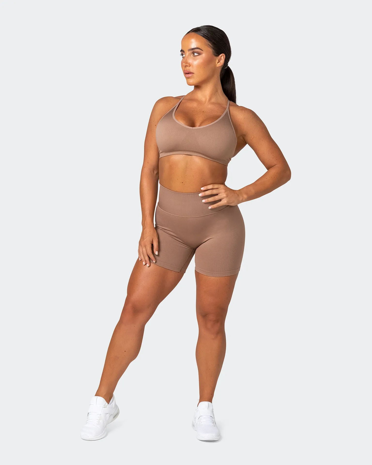 Seamless Bike Shorts - Biscuit