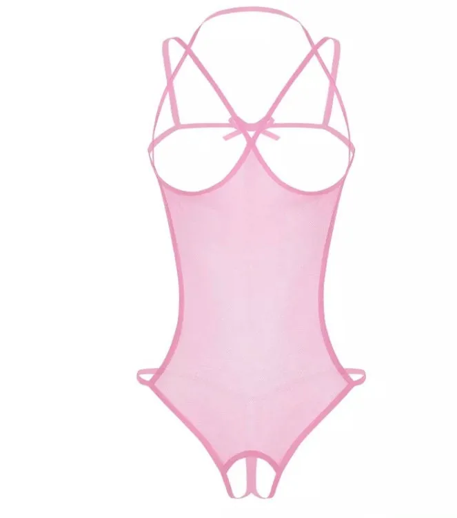 See Through Bodysuit | Crotchless Bodysuit | Sexy Bodysuit | Shelf Bra