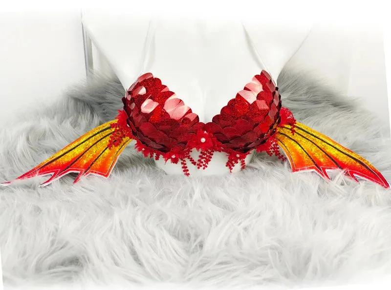 Sequin Mermaid Bikini with Winged Wrap