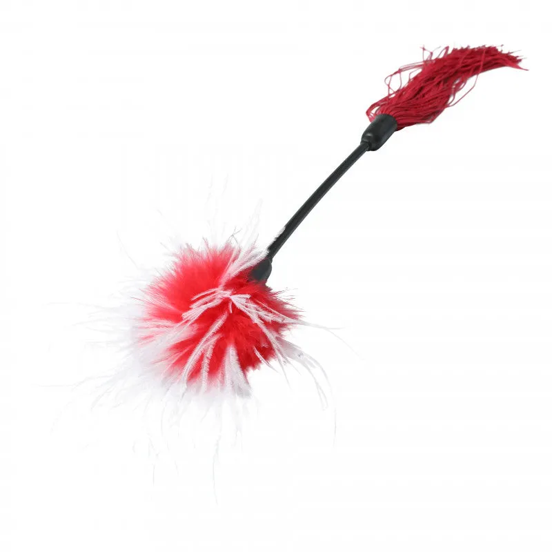 Sex and Mischief Whip and Tickler - Red and White