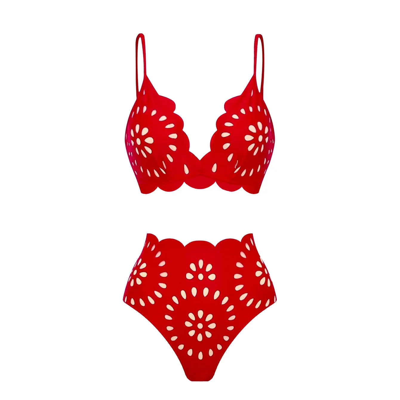 Sexy black & red One Piece Swimsuit With Cover Up Women Bikini 2025 Swimwear Female Swimming Suit Long Skirt Red Biquini Bodysuit Beachwear