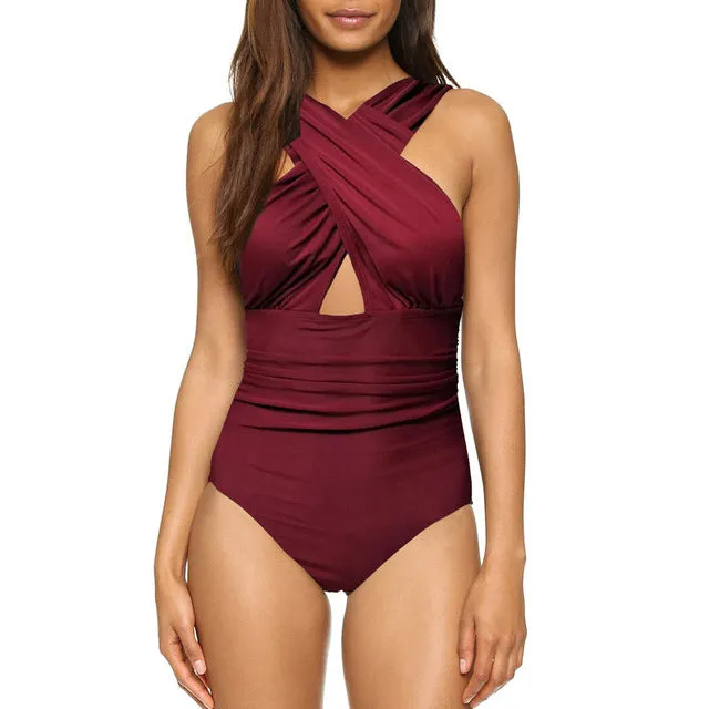Sexy Cross Halter Swimwear