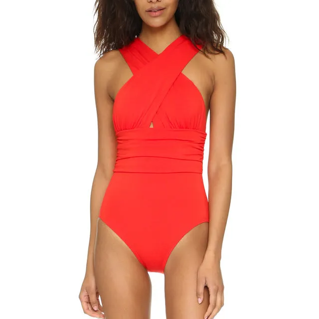 Sexy Cross Halter Swimwear