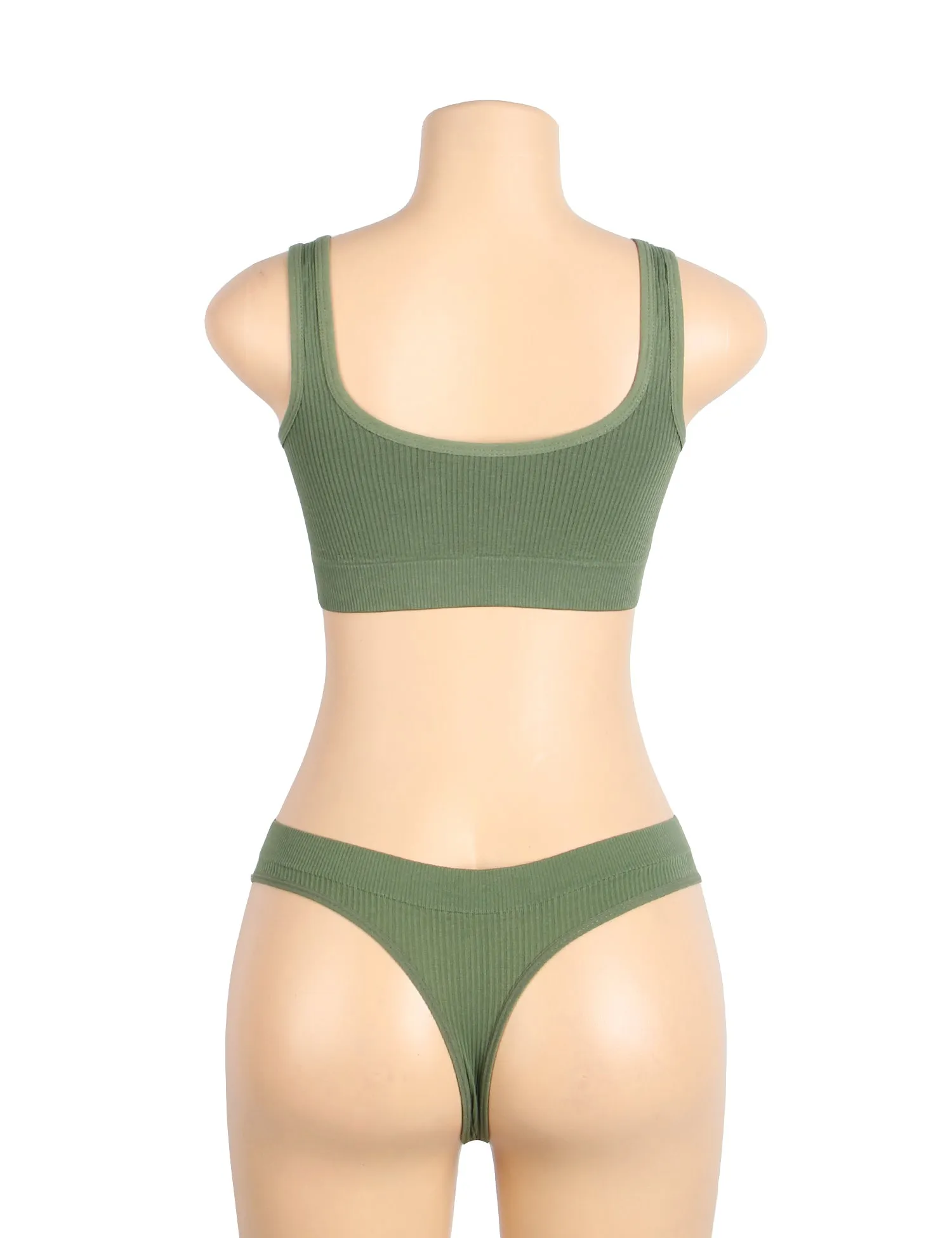 Sexy Egypt Hollow Heart Buckles Knitted Seamless Bra Set